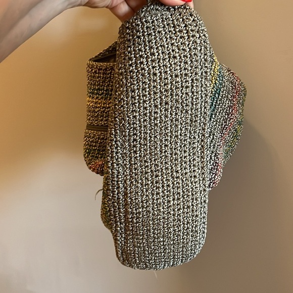 The Sak Belle Voyager Shoulder Bag Crochet Multicolor Striped Boho - Picture 12 of 12